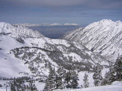 Chapter 10, Day 26 (April 2, 2006): The Salt Lake Valley from Snowbird’s Hidden Peak